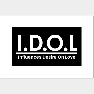 IDOL Meaning Word Art Minimalist Design Posters and Art